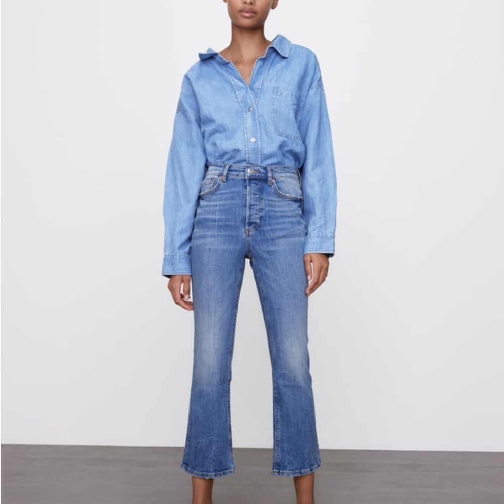 💙Zara Oversized Denim Shirt
